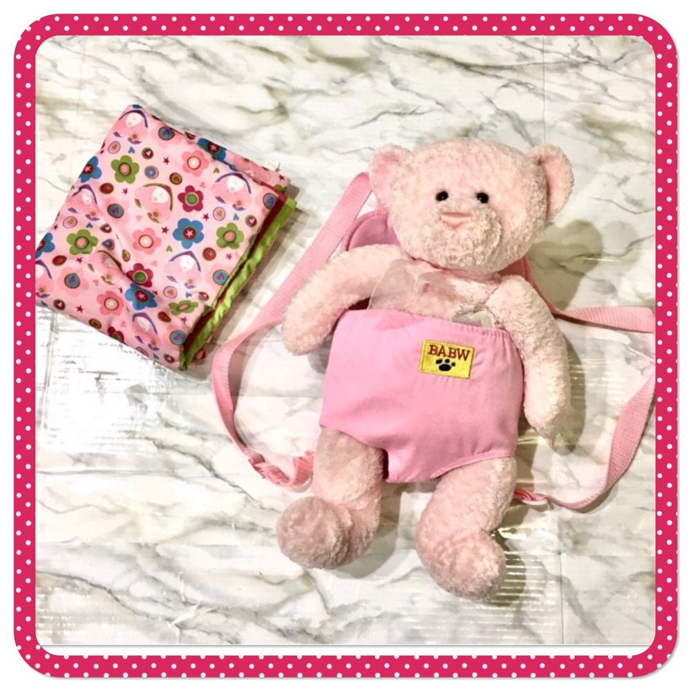 💝 Build-A-Bear 💝 reversible comforter and bear carrier